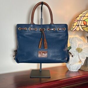 Dooney & Bourke Navy and Tan Tote Bag